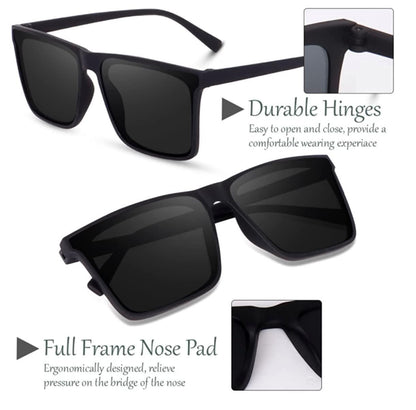 Polarized Retro Square Sunglasses